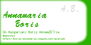 annamaria boris business card